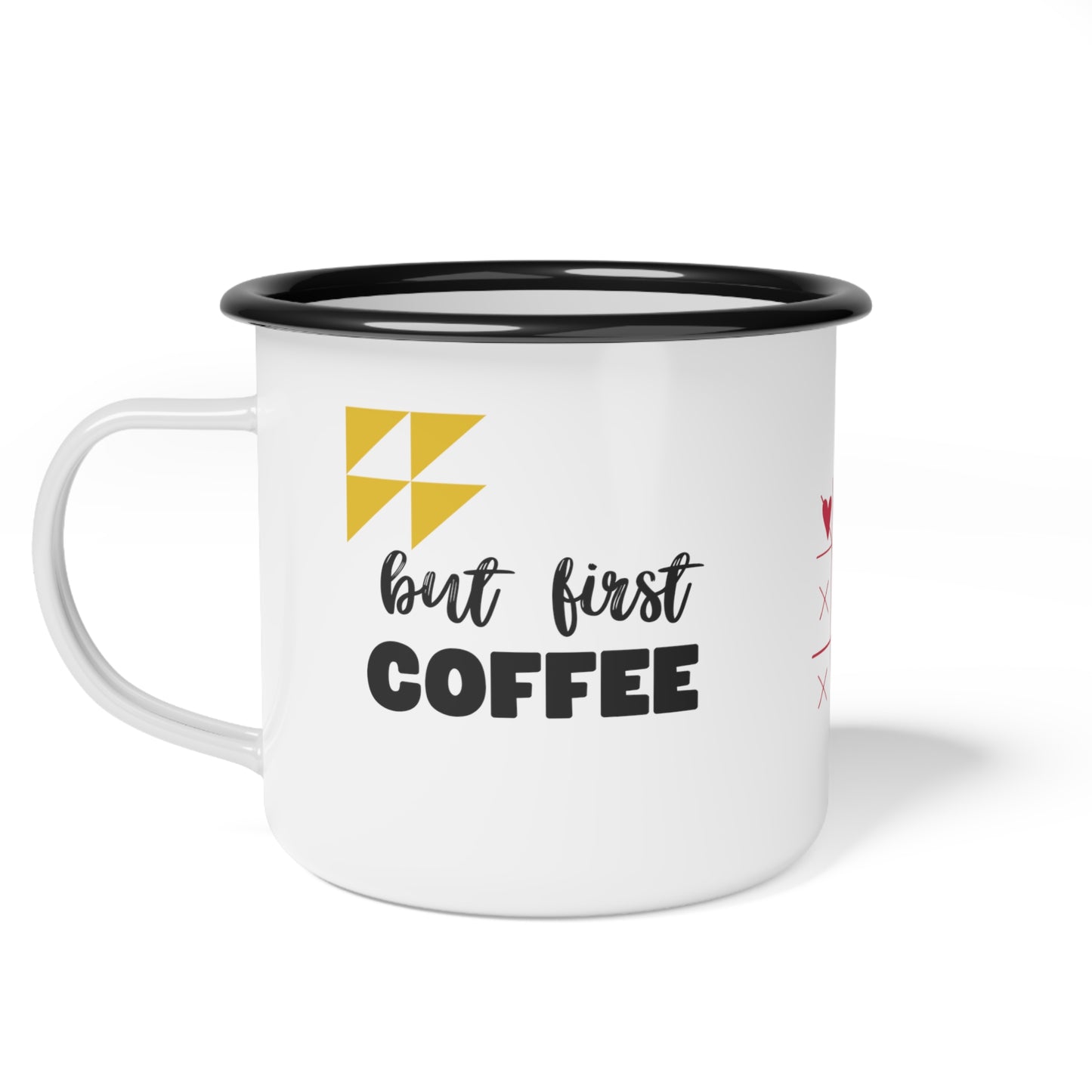 But first coffee Quotes Enamel Camp Cup