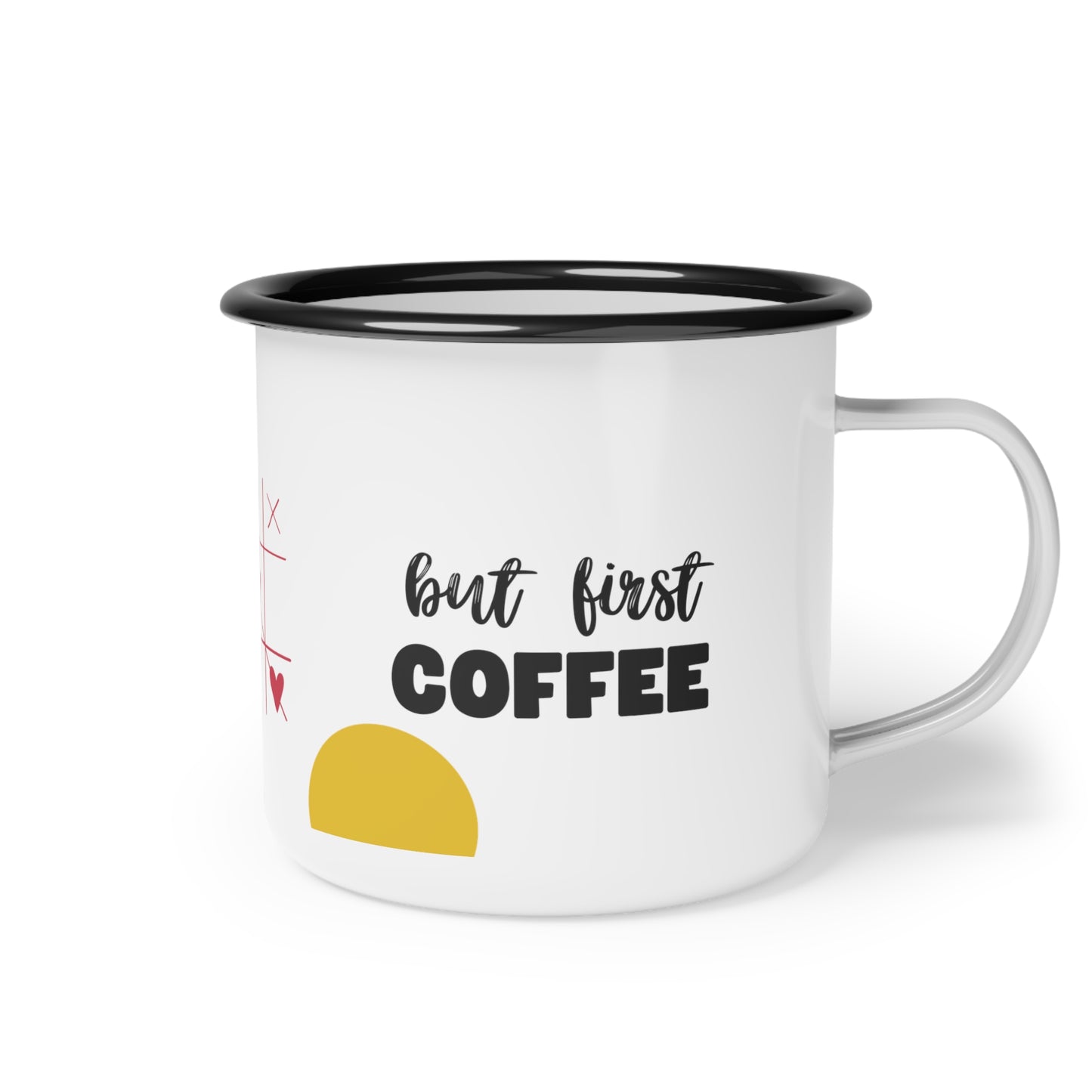 But first coffee Quotes Enamel Camp Cup